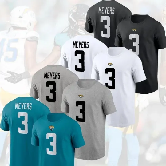 Discover 🔥HOT! Jakobi Meyers #3 Jacksonville Jaguars 2025 Name and Number