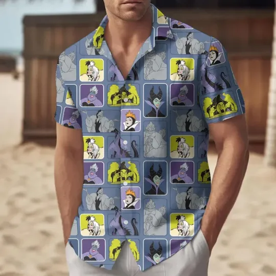 Disney Villains Maleficent Evil Queen Gothic Summer Vibe Hawaiian Shirt