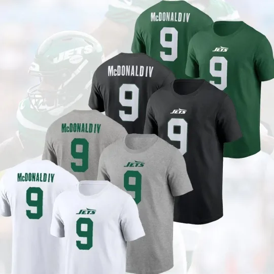 Discover 🔥HOT! Will McDonald IV #9 New York Jets 2025 Name and Number