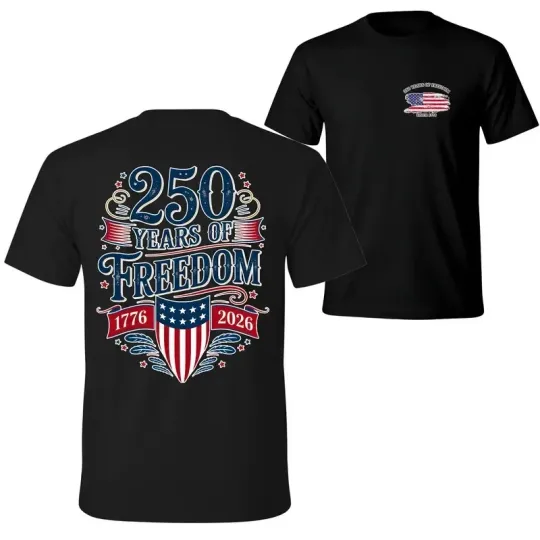 Discover 250 Years of Freedom T-Shirt – 1776–2026 America 250th Anniversary Patriotic Tee