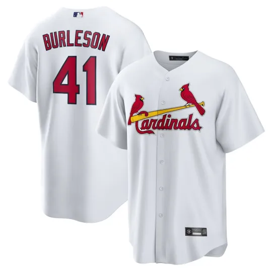 Discover Men/Youth Cardinalss Alec Burleson White Baseball All Printed Jersey