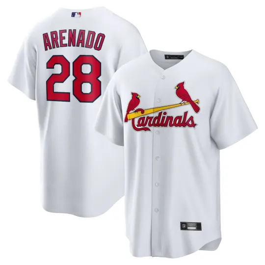 Discover Men/Youth Cardinalss Nolan Arenado White Baseball All Printed Jersey