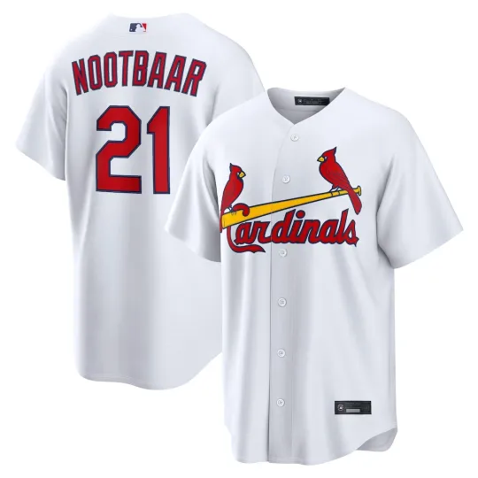 Discover Men/Youth Cardinalss Lars Nootbaar White Baseball All Printed Jersey
