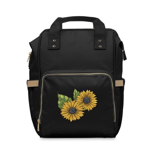 Discover Sunflower Diaper Backpack, Stylish Floral Baby Bag