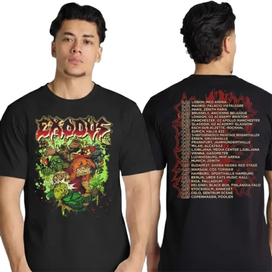 Discover Exodus Hate Machine European Tour 2026 Swarm Of Horror Unisex T-shirt