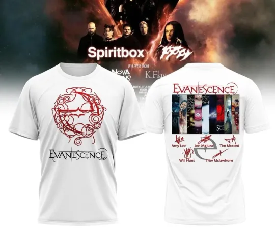 Evanescence US UK 2026 World Tour AOP T-Shirt