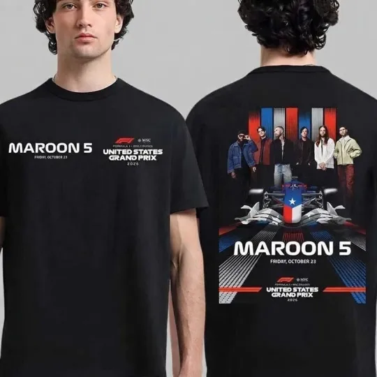 Maroon 5 Tour Shirt 2026, Maroon 5 Concert Shirt, United States Grand Prix Te