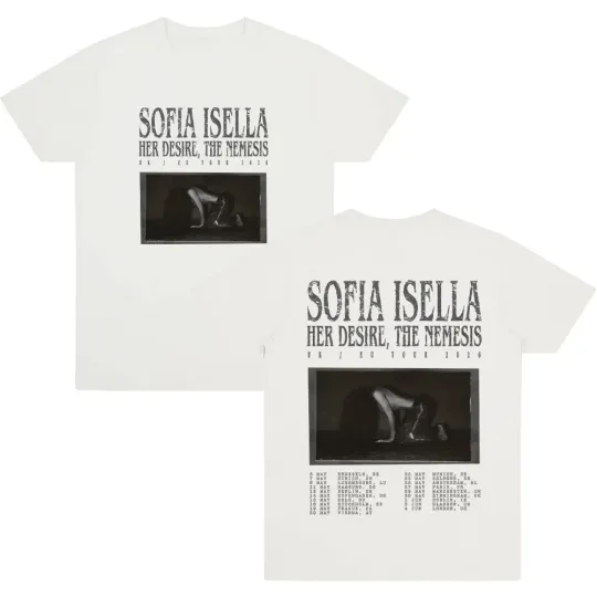 Discover Sofia Isella Her Desire The Nemesis Tour 2026 Double Sided Unisex T-Shirt1