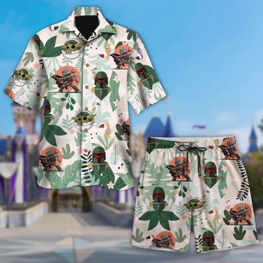 Discover Tropical Stars War Hawaiian Button Down Shirt