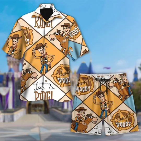 Discover Toy Story Hawaiian Button Down Shirt