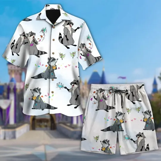 Discover Meeko and Flit Hawaiian Button Down Shirt Unisex Adults S-5XL