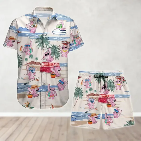 Discover Angel Stitch Hawaiian Button Down Shirt Unisex Adults S-5XL