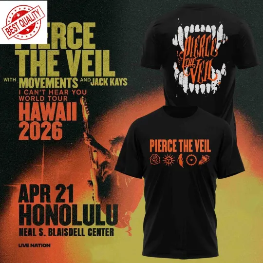 Pierce The Veil I Can’t Hear You World Tour 2026 T-shirt