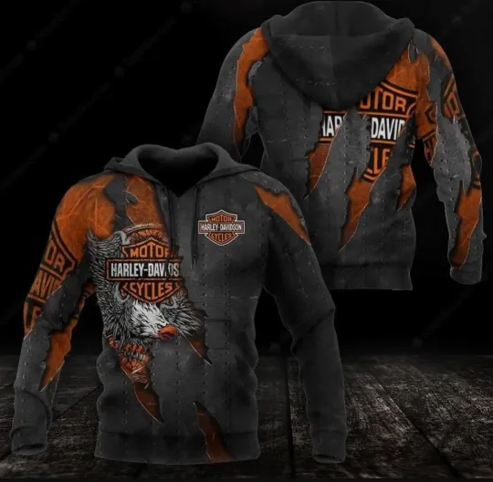 Discover Personalized Harley Racing Davidson 3D Hoodie , Unisex Adults S-5XL