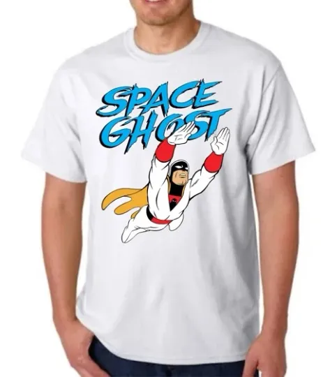 Discover Space Ghost Flying Cartoon T-Shirt Hanna-Barbera