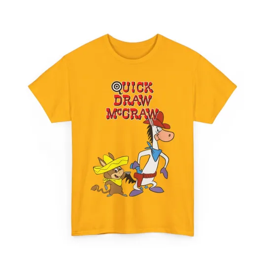 Discover Quick Draw McGraw T-Shirt Baba Looey Hanna-Barbera Cartoon 1960s TV