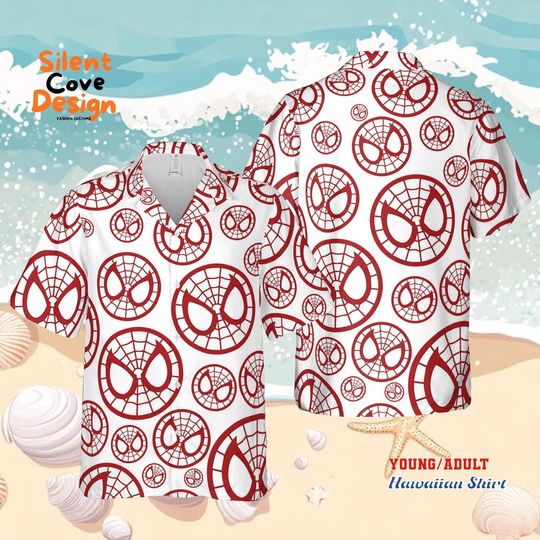 Discover Spider Man Hawaiian Shirt, Marvel Spider Man Button Up Shirt, Comic Vacation Shirt