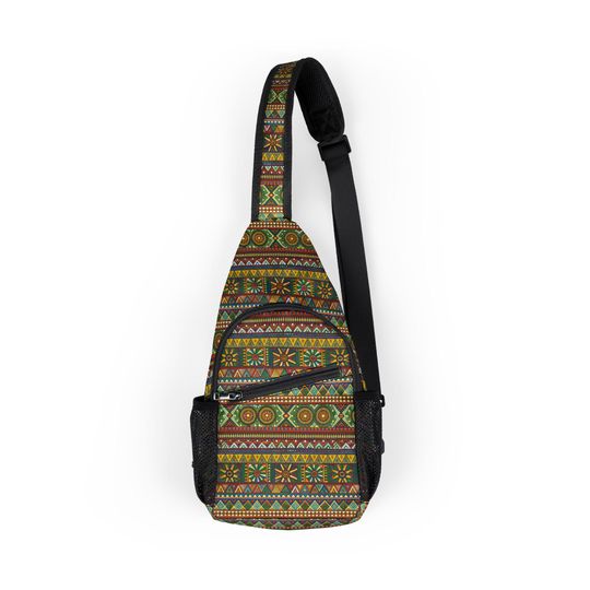 Discover Colorful Bohemian Chest Bag, Crossbody Travel Bag