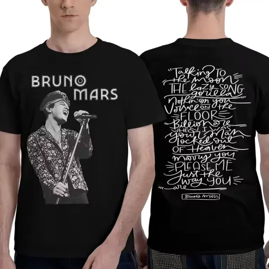 Discover Bruno Mars The Romantic Tour 2026 Unisex T-Shirt
