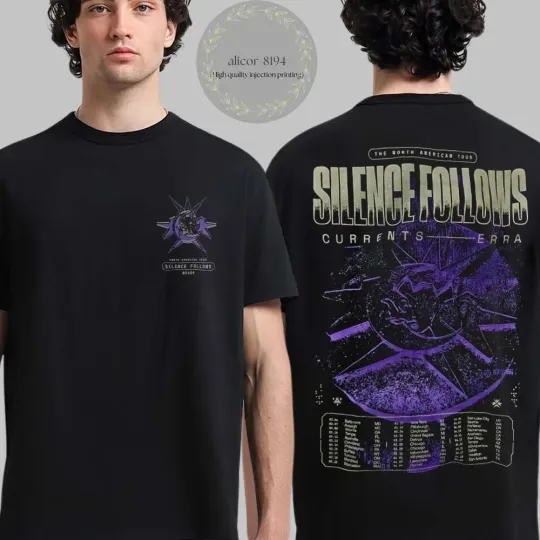 Discover SALE!!! Erra Silence Follows North American Tour 2026 T Shirt Reprint