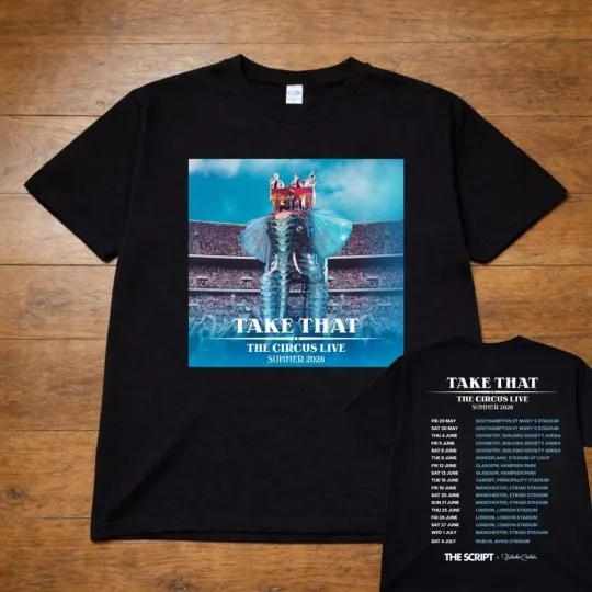 Discover New!! Take That Tour 2026 Black T Shirt