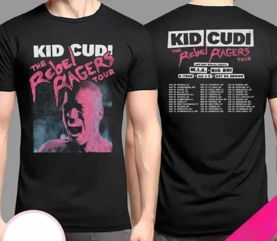 Discover Kid Cudi The Rebel Ragers Tour Dates 2026 With Special Guest T-Shirt