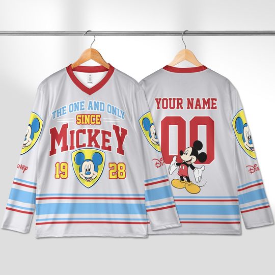 Discover Mickey Mouse Hockey Jersey, Disney Mickey Hockey Jersey, Disney Mickey Hockey Fan Lover Gift, Family Vacation Matching Outfit