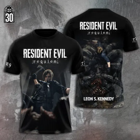 Discover Resident Evil Requiemm All Over Print 3D S-5XL Shirt For Men SE1575