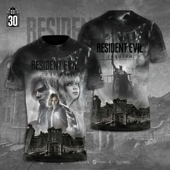 Discover Resident Evil 30th Anniversary 2026 All Over Print 3D S-5XL Shirt SE1572