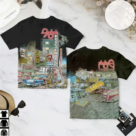 Discover Trend Foghat Boogie Motel Album Cover 3D T-shirt S to 5XL 2F1998