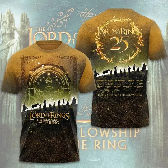 Discover Movie The Lord of the Rings 25th Anniversary 2026 AOP 3D T-Shirt PM604