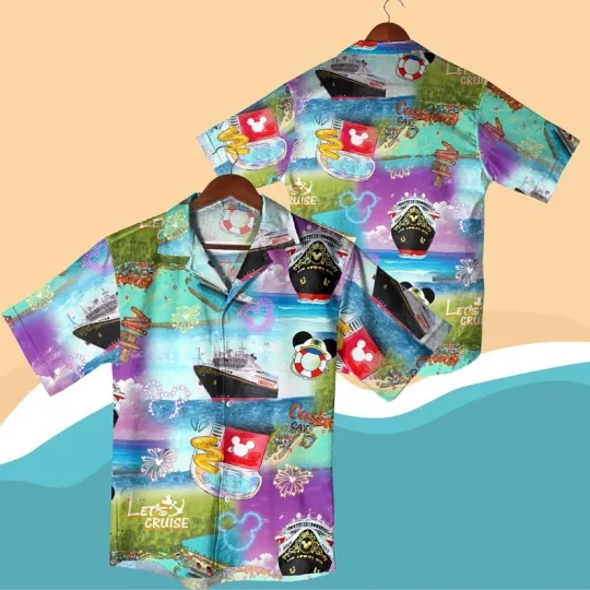 Discover Mickey Mouse Captain Hawaiian Shirt Nautical Beach Summer Vibes