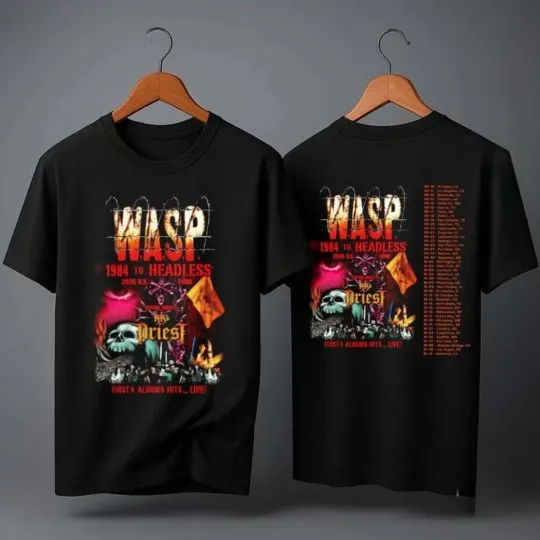 Discover W.A.S.P. 1984 To Headless 2026 North America Tour T-shirt