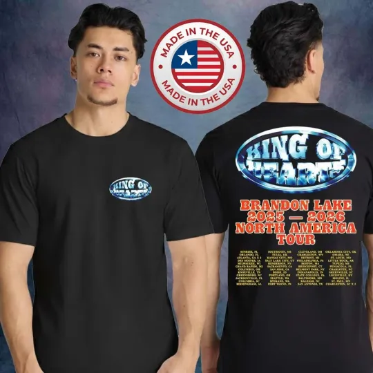 Brandon Lake King of Hearts Tour Dates Tee 2026 Unisex T-Shirt