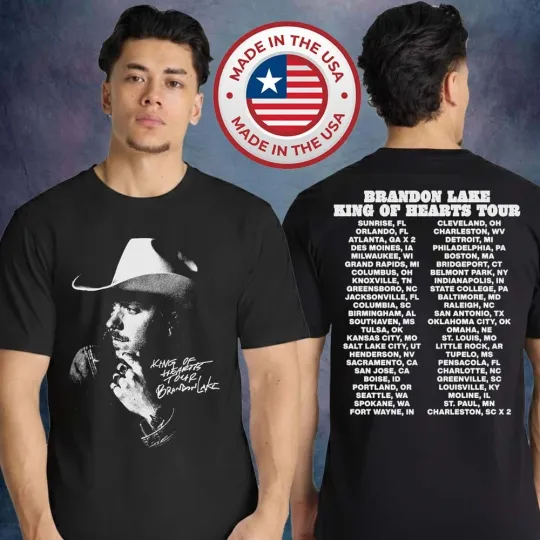 Brandon Lake Portrait Tour Tee 2026 King of Hearts Unisex T-Shirt