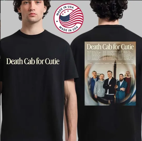 Discover Death Cab For Cutie North America Tour 2026 Dates Two Sided Unisex T-Shirt