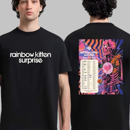 Discover Rainbow Kitten Surprise Bones Tour 2026 Unisex T-shirt