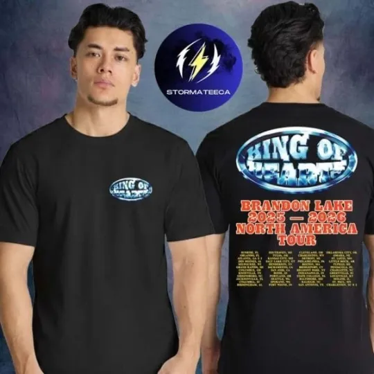 Brandon Lake King Of Hearts Tour 2026 Tour Dates Two Sided Unisex T-Shirt