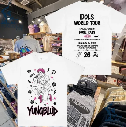 Discover Yungblud Idols World Tour 2026 Unisex T-Shirt Fullsize S-5Xl Fangifts