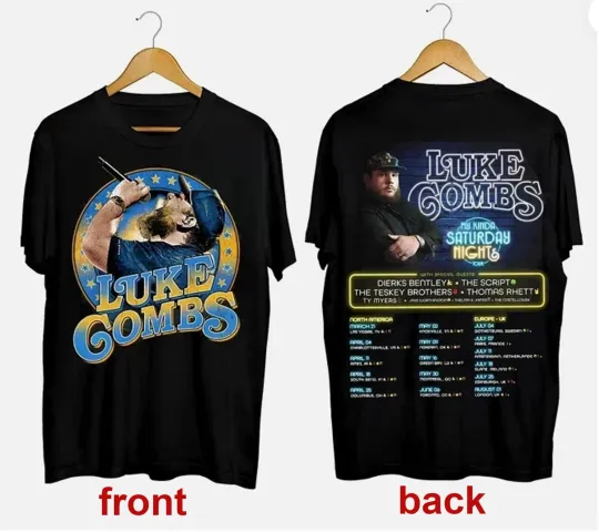 Discover My Kinda Saturday Night Tour 2026 Lukee Comb Two Sided T-Shirt, FAST SHIP