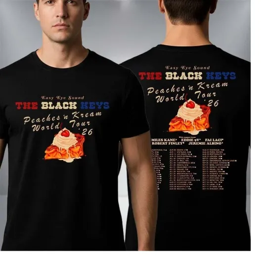 Discover The Black Keys Peaches N Kream World Tour 2026 Schedule Tour Dates T-Shirt