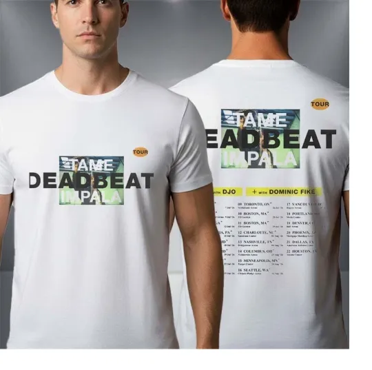Discover Tame Impala Deadbeat US Tour 2026 Schedule Tour Dates Unisex T Shirt