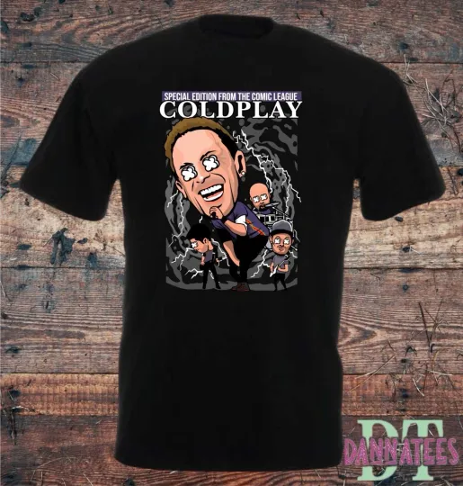Coldplay Cartoon Parody Celebrating Tour 25 Unisex T-Shirt