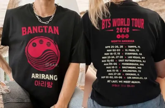 Discover BTS World Tour 2026 Shirt, Bangtan Comeback 2026 Shirt, Army Concert Merch Tee,