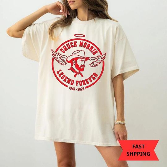 Chuck Norris Legend Forever Shirt, RIP Chuck Norris Tribute Tee, Cowboy Vintage Graphic Shirt