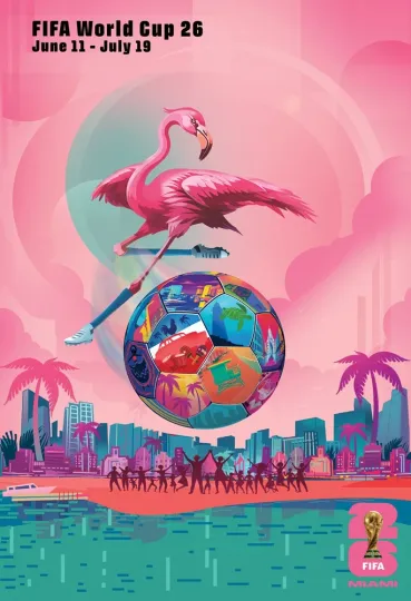 FIFA World Cup 2026 Poster Miami Vertical Poster