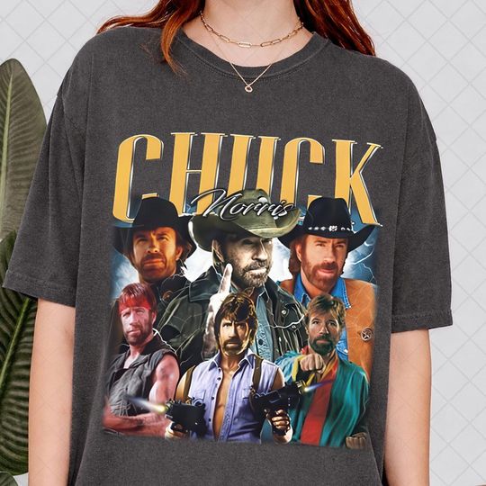 Comfort Colors Chuck Norris Memorial T-Shirt Legends Never Die Vintage Graphic Tee Martial Arts Tribute