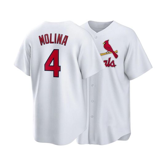 Yadier Molina St. Louis Baseball Jersey,White Home Shirt Man/Youth size,Custom Jersey