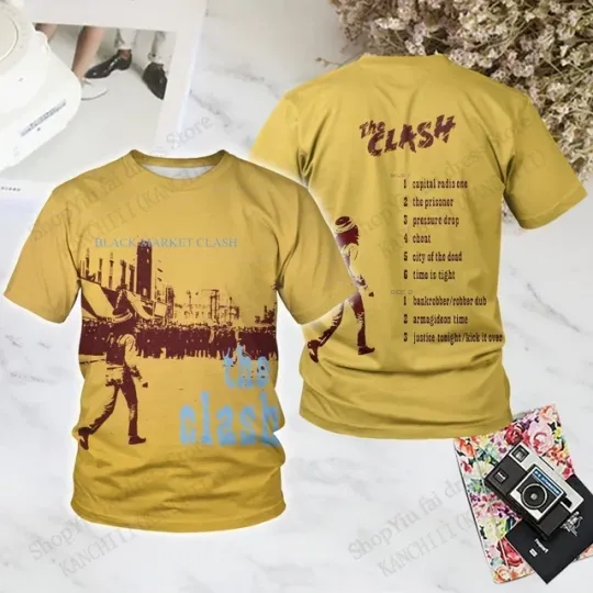 Discover Vintage Band The Clash 3D Print T-shirt Men Women TU1840
