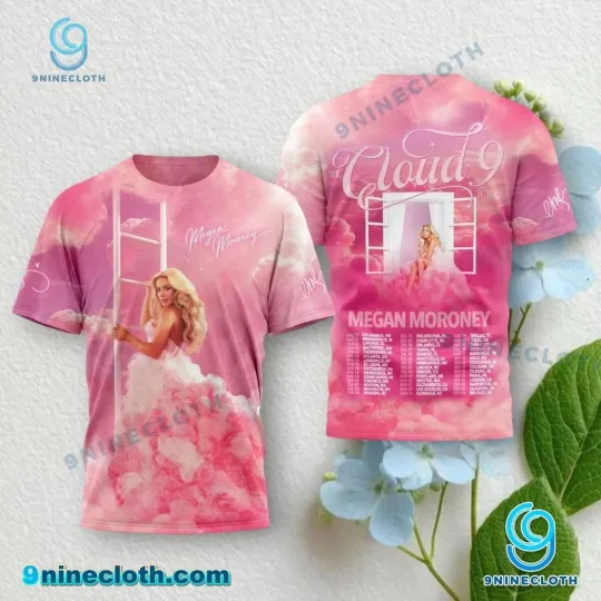 Discover Hot Rare Megan Moroney The Cloud 9 Tour 2026 3D T-Shirt M863